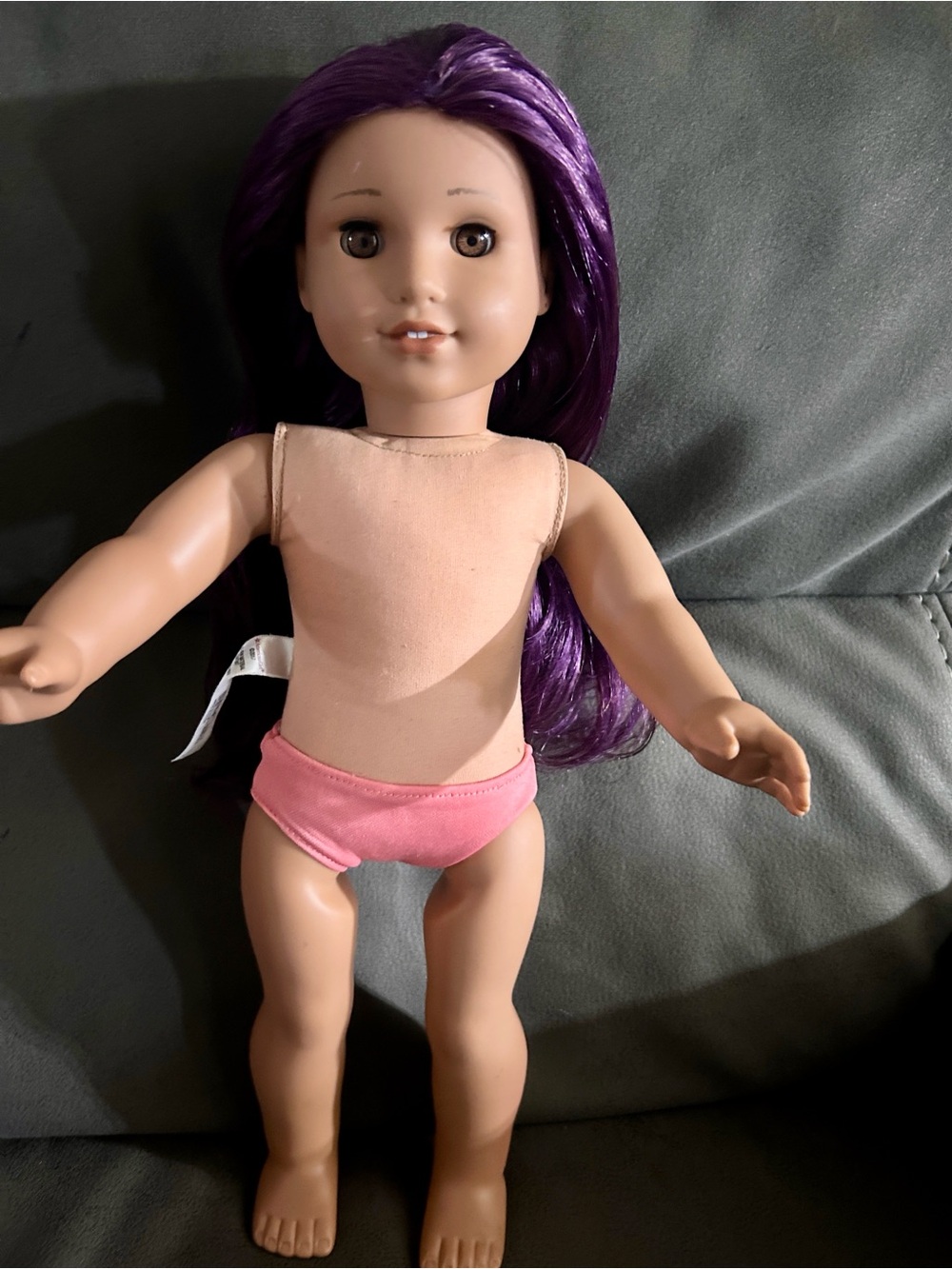 Purple-Haired Kids Fashion Doll with Pink Outfit